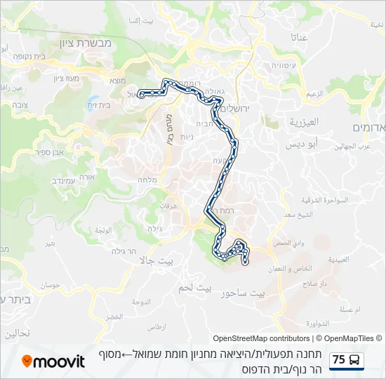 75 Bus Line Map