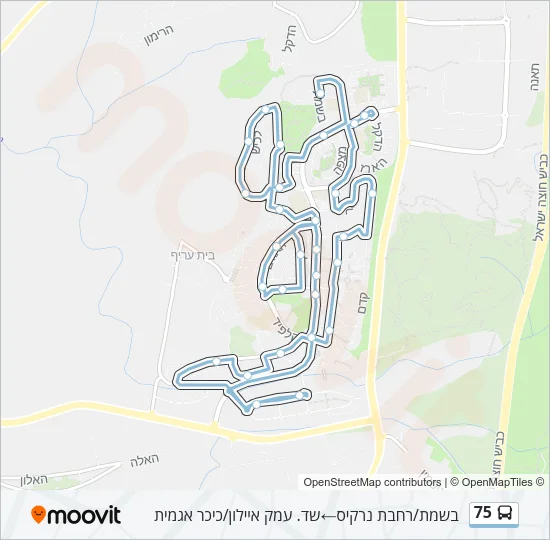 75 Bus Line Map