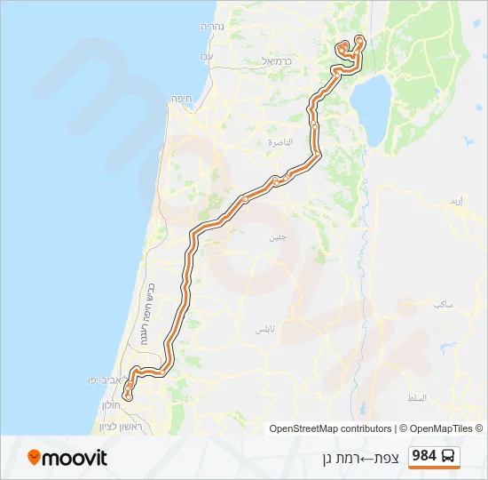 984 Bus Line Map