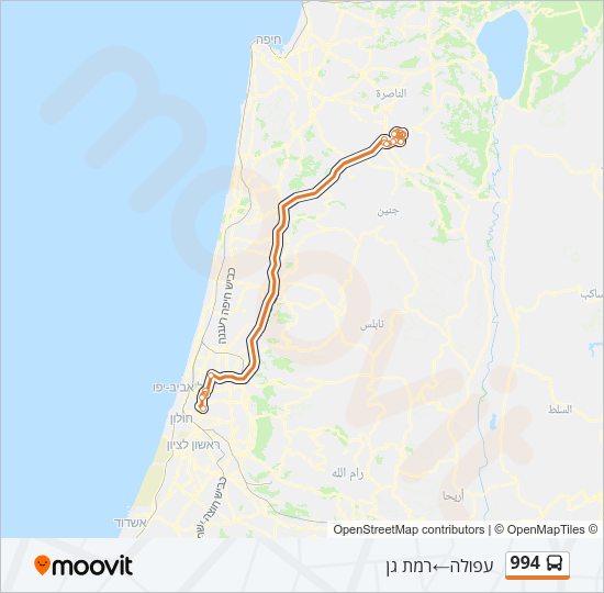 994 Bus Line Map
