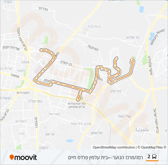 2 Bus Line Map