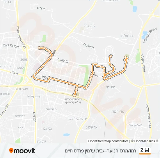 2 Bus Line Map