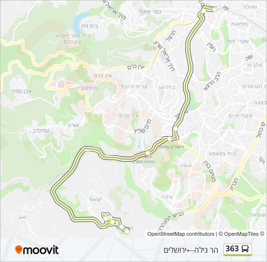 363 Bus Line Map