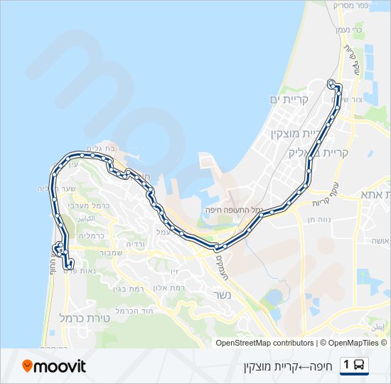 1 Bus Line Map