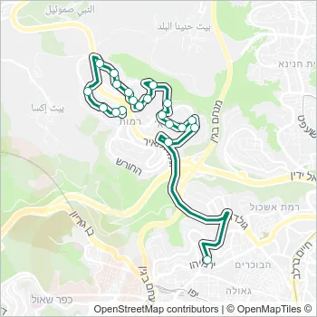 860 Bus Line Map