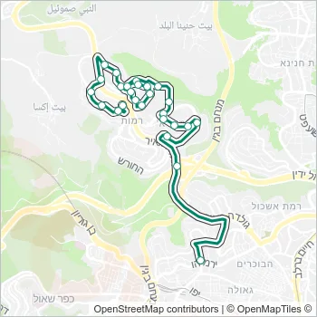 860 Bus Line Map