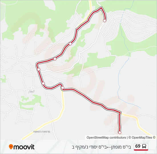 69 Bus Line Map