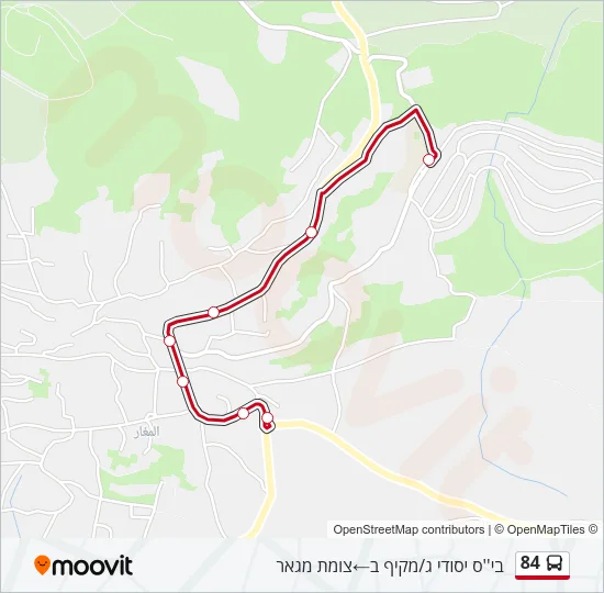 84 Bus Line Map
