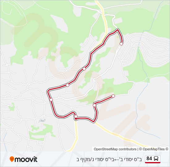 84 Bus Line Map
