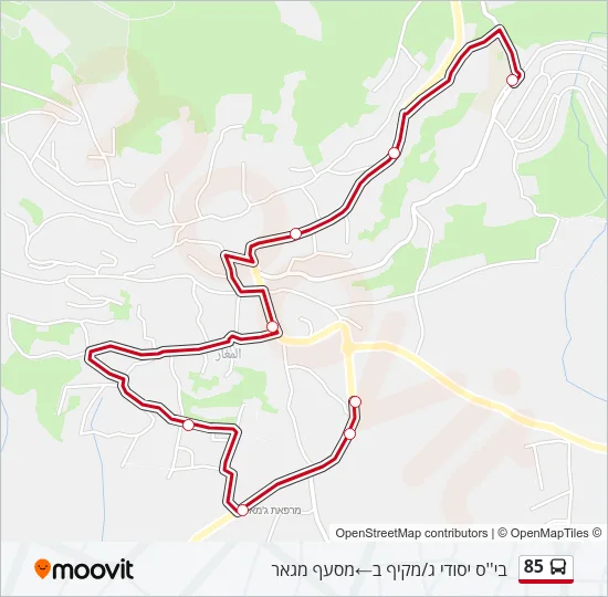 85 Bus Line Map