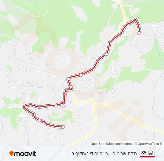 85 Bus Line Map
