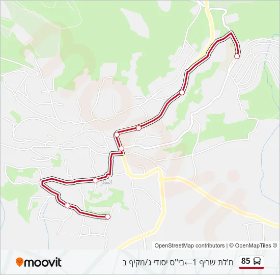 85 Bus Line Map