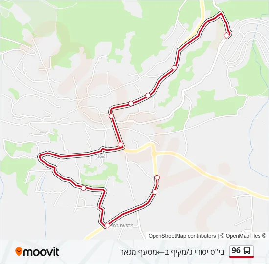 96 Bus Line Map