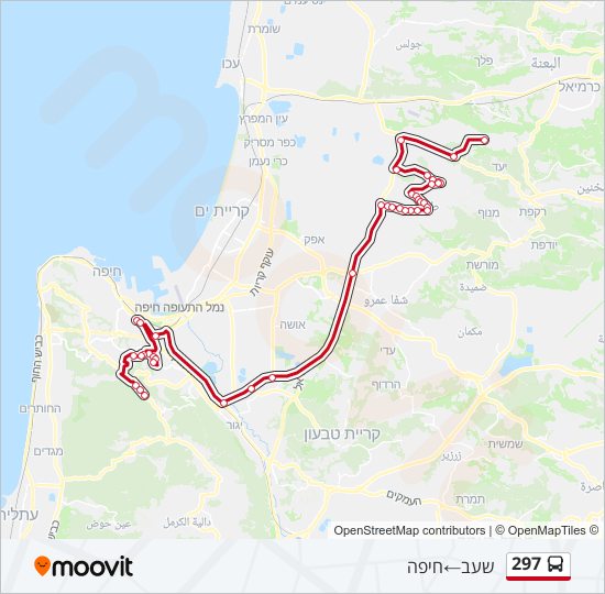 297 bus Line Map