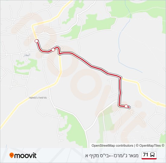71 Bus Line Map