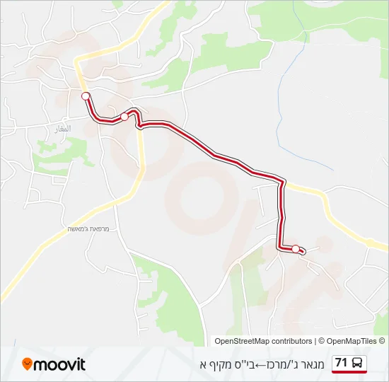 71 Bus Line Map
