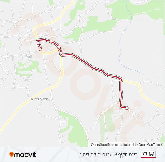 71 Bus Line Map