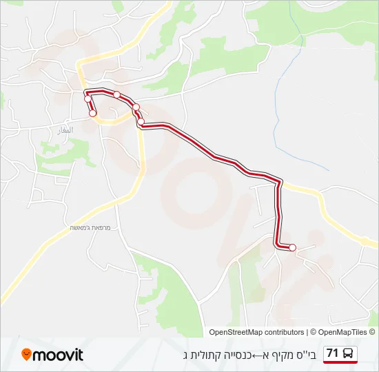 71 Bus Line Map