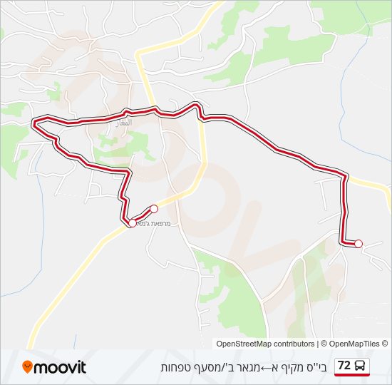 72 Bus Line Map