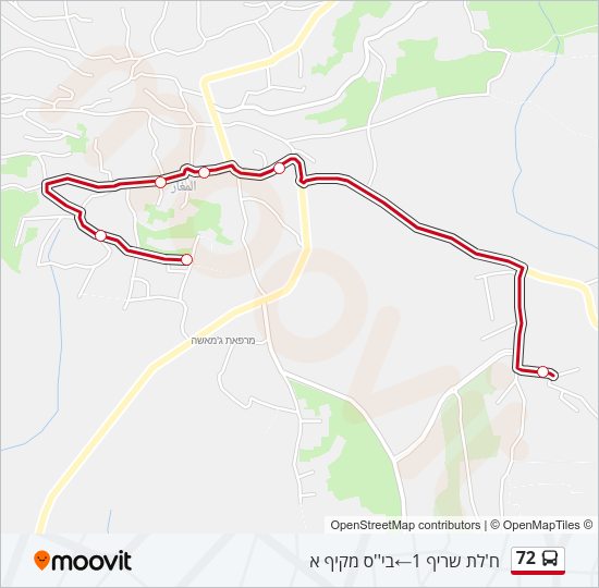 72 Bus Line Map