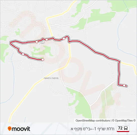 72 Bus Line Map