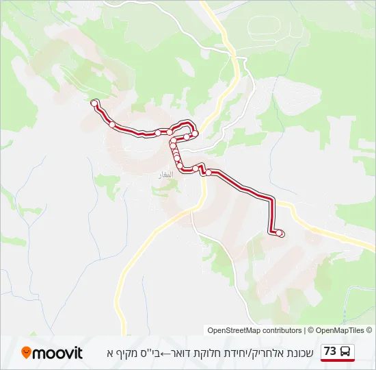 73 Bus Line Map