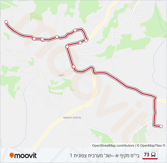 73 Bus Line Map