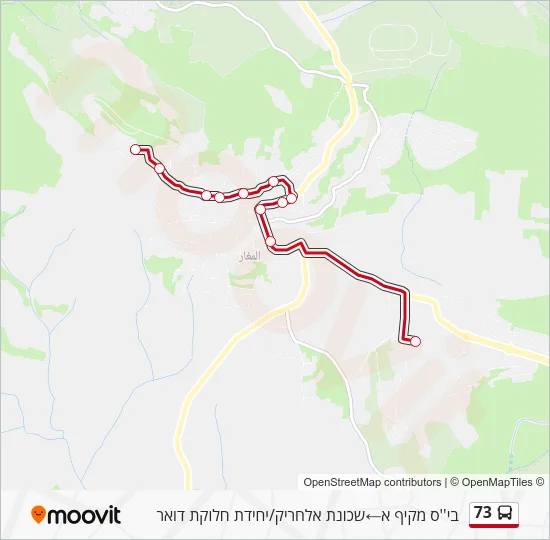73 Bus Line Map