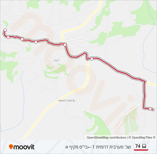 74 Bus Line Map