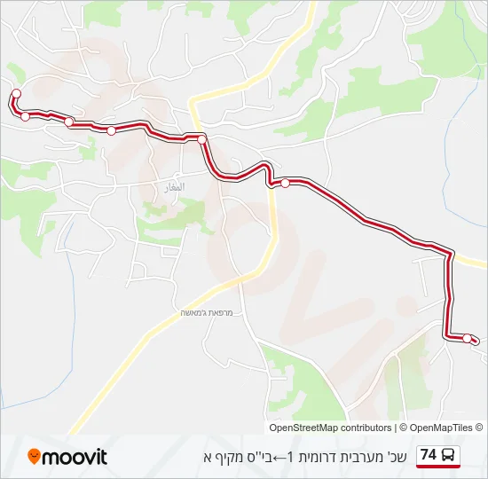 74 Bus Line Map