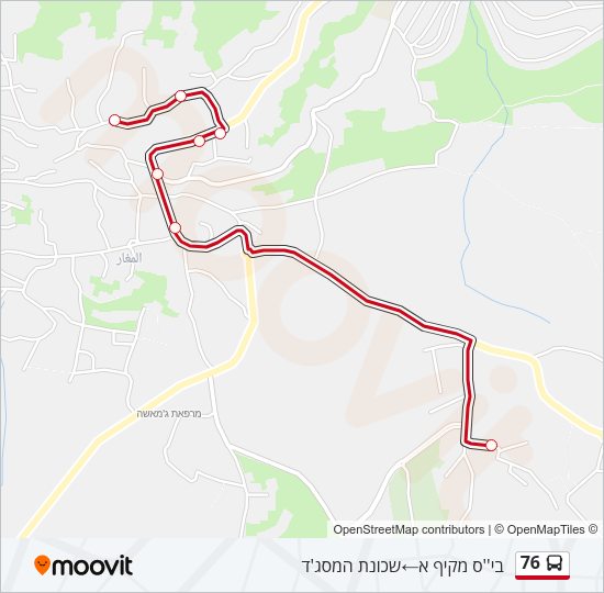 76 Bus Line Map