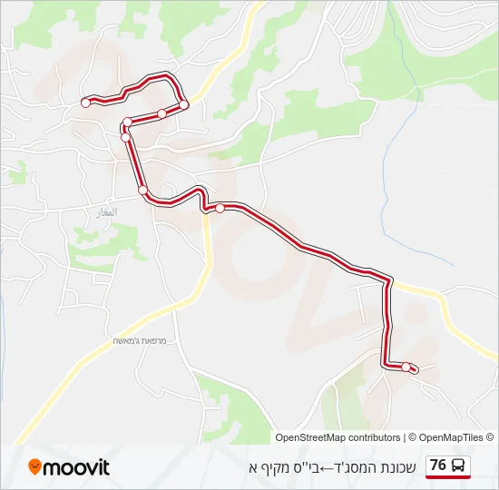 76 Bus Line Map