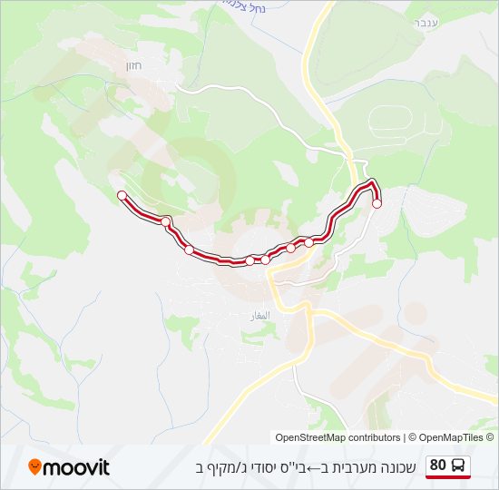 80 Bus Line Map