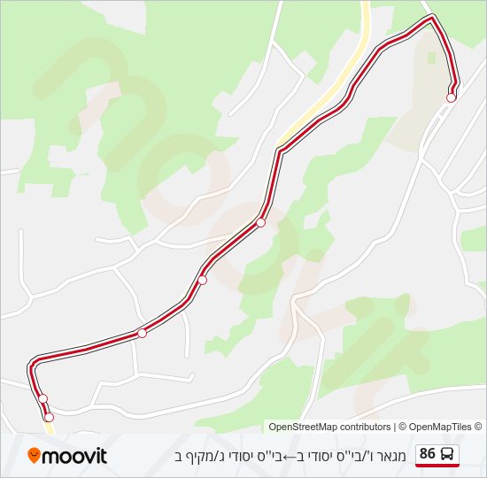86 Bus Line Map