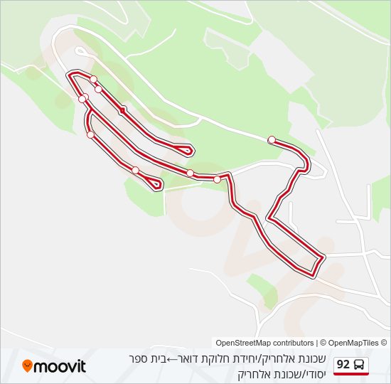 92 Bus Line Map