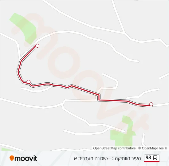 93 Bus Line Map