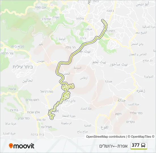 377 Bus Line Map