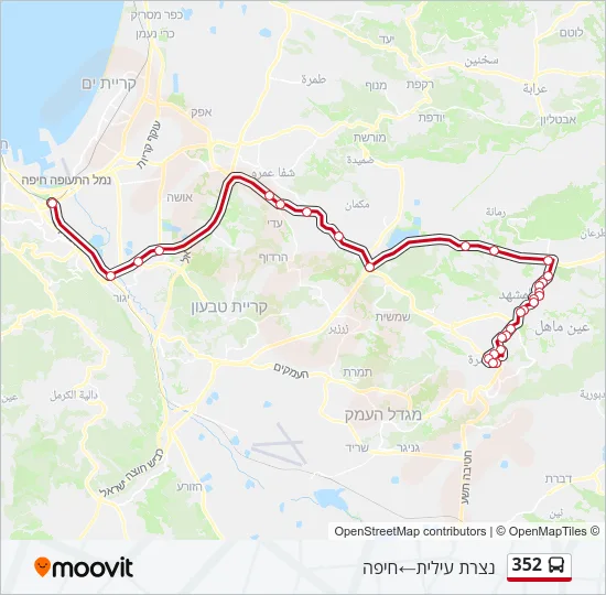 352 Bus Line Map