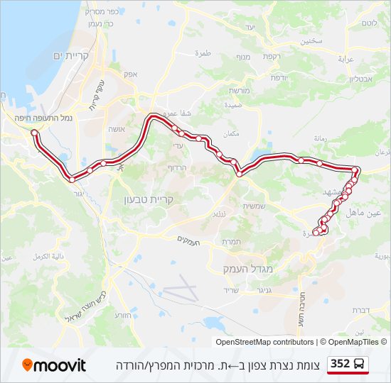 352 bus Line Map