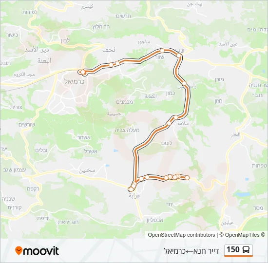 150 Bus Line Map