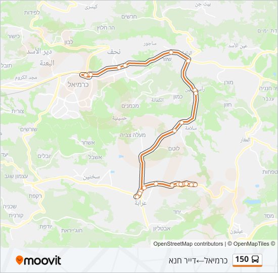 150 bus Line Map