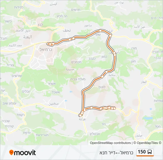 150 Bus Line Map