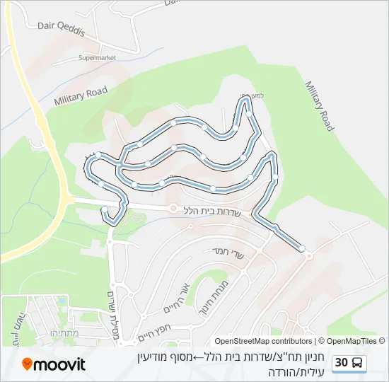 30 Bus Line Map
