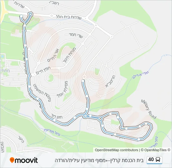 40 Bus Line Map