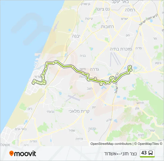 43 Bus Line Map