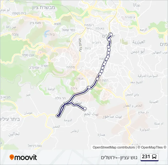 231 Bus Line Map
