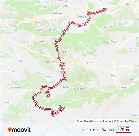 178 bus Line Map