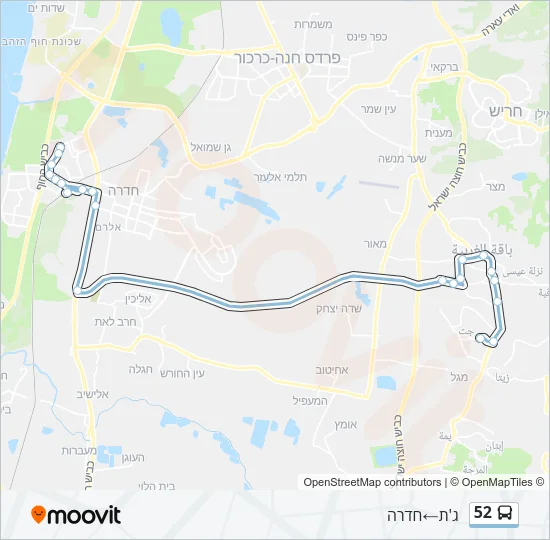 52 Bus Line Map
