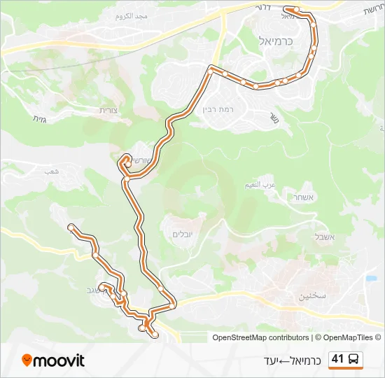 41 Bus Line Map