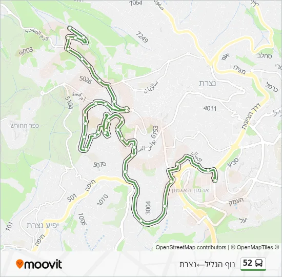 52 Bus Line Map